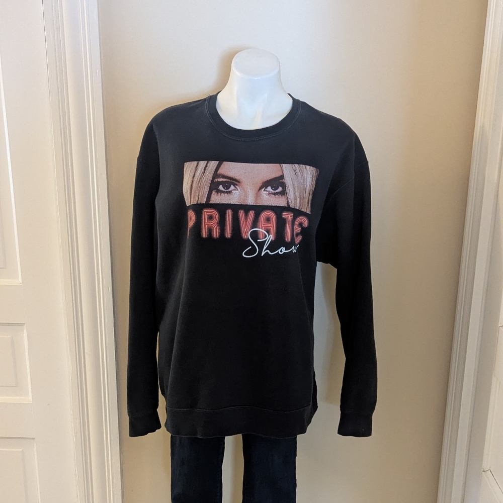 Brittany Spears Black Private Show crew neck sweatshirt size XL